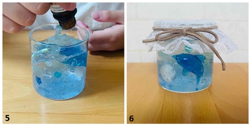 保冷剤の中身で作るアクアリウム風芳香剤の作り方と手順